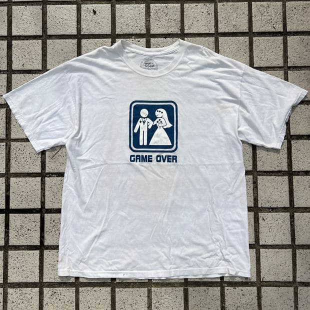 [XL] 빈티지 게임오버 반팔 티