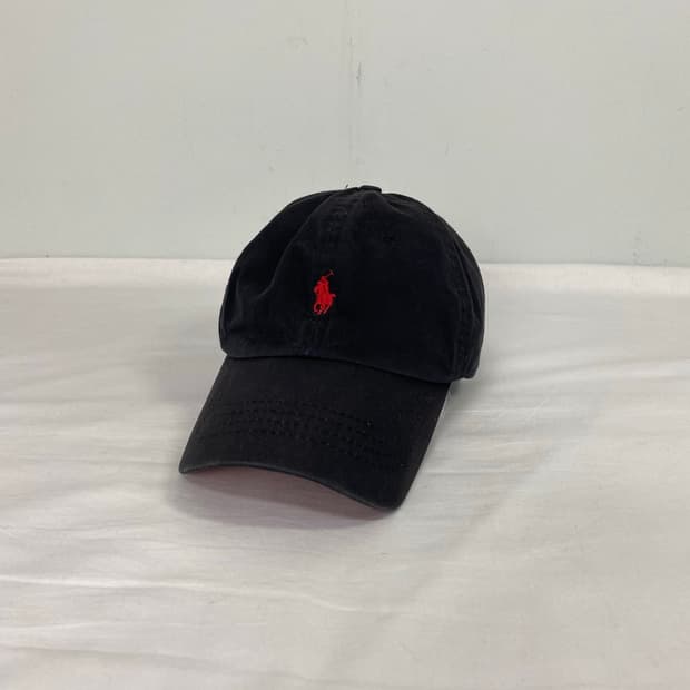 폴로 랄프로렌 블랙 볼캡 가죽 스트랩 