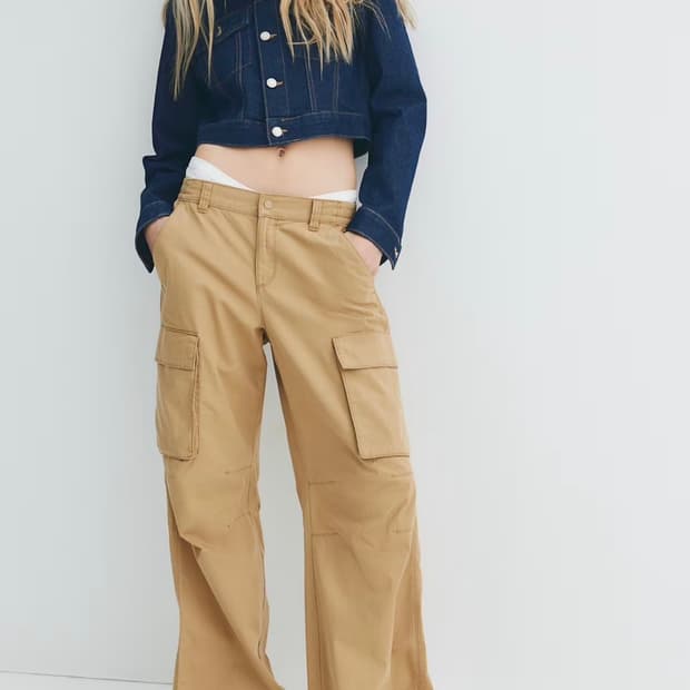 H&M 로우라이즈 카고팬츠