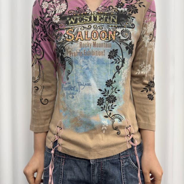 skinny minnie printing top