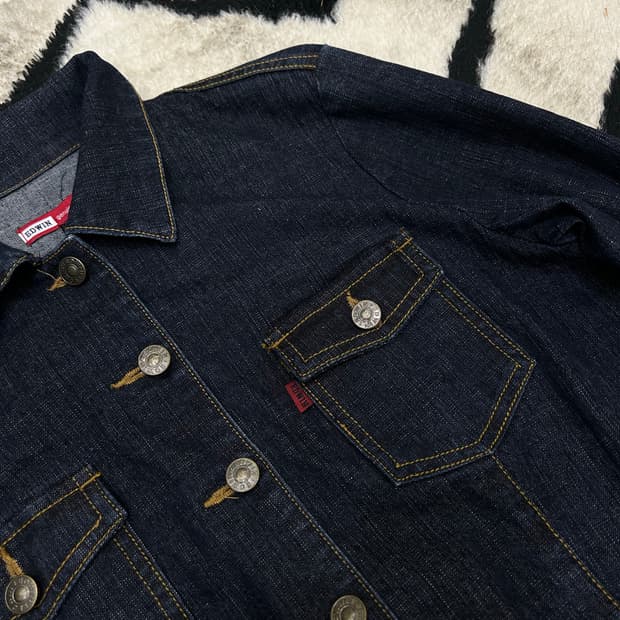 [L]에드윈 벨티드 데님 원피스/진청