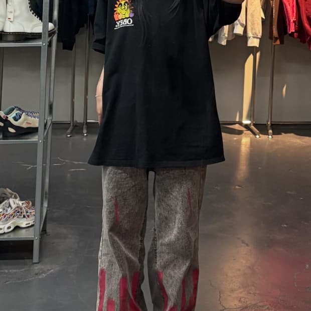 오베이 후르츠오브 아워 레이버 클래식 블랙 반팔 A3427