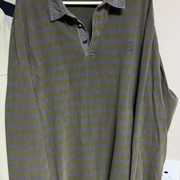 해칭룸 VTG Stripe Polo Tee Dyed Yellow
