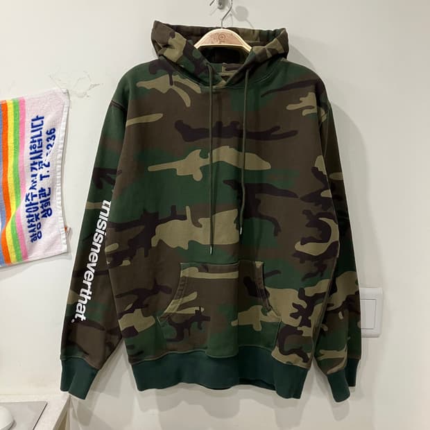 366 디스이즈네버댓 카모 후드티