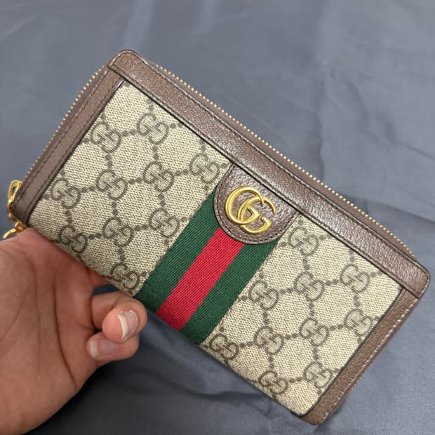 [새상품급.정품] 구찌 오피디아 지퍼돌이 장지갑