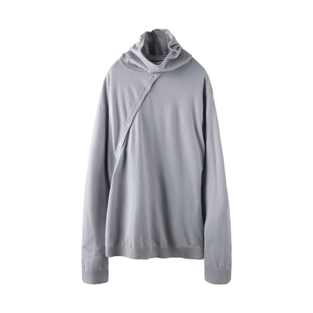 [M] 포스트아카이브 팩션 8.0 니트후디 센터 그레이