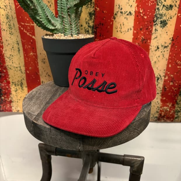 00s 오베이 POSSE 레터링 스트릿 아카이브 코듀로이 볼캡 N261
