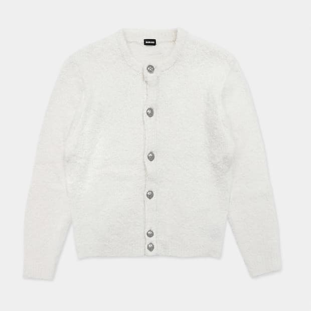 (구해요) 배드블러드 부클 크루넥 가디건 크림