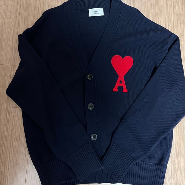 [XL] 아미 빅로고 빅하트 가디건 네이비