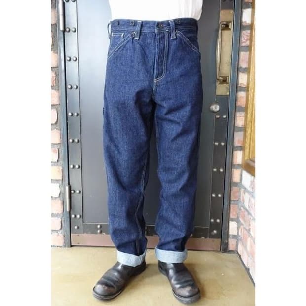 [32]프리휠러스 "BAKE HEAD" 14oz 인디고 데님 팬츠