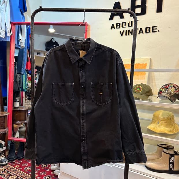 Lee 빈티지 데님 셔츠 블랙