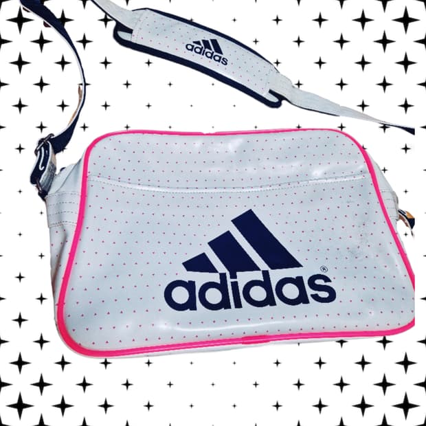 급처) 아디다스 에나멜 백 화이트 핑크 스포티 러블리 데일리