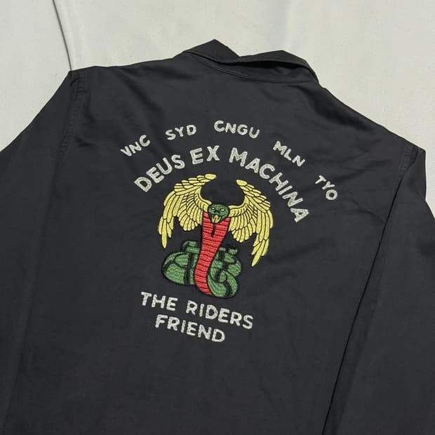 XXL 데우스 블루종 블랙 자켓