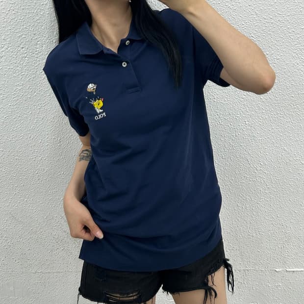 폴로 랄프로렌 곰돌이 네이비 pk반팔 S