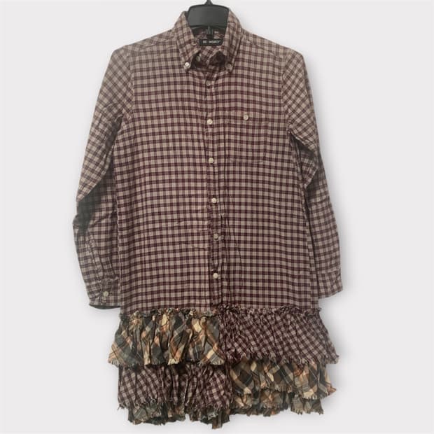 Beams boy 모리걸 하구미 캉캉 패치워크 원피스