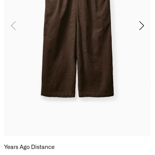 [3,L][새상품] 이얼즈어고 디스턴스 코듀로이 와이드 팬츠 브라운