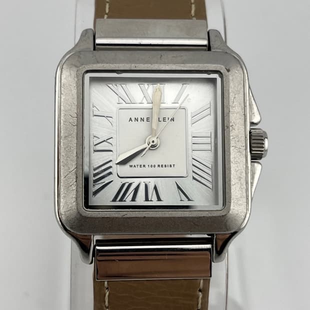 Anne Klein 로만 인덱스 클래식 레더 워치