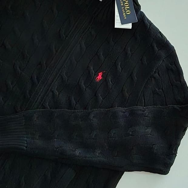 ✨초특가✨[정품/미개봉]폴로 랄프로렌 포니 꽈배기 풀집업 니트집업✨