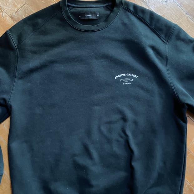 ILCORSO 아카이브 갤러리 맨투맨 블랙 L (105)