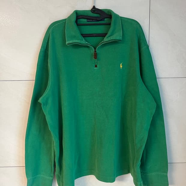 폴로 하프집업 니트 그린 (XL size) 