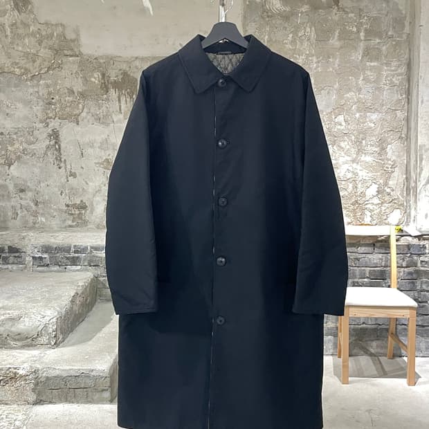 지아니 베르사체 블랙 클래식 폴리에스터 코트