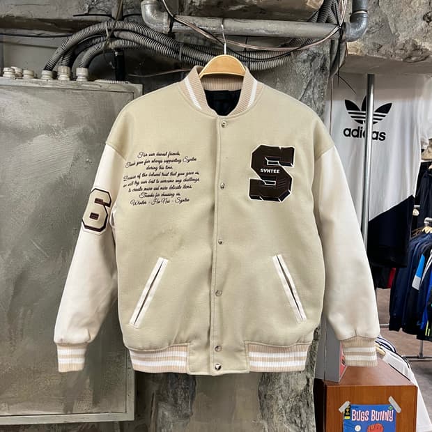 빈티지 바시티 자켓 오트밀 S #csz2848