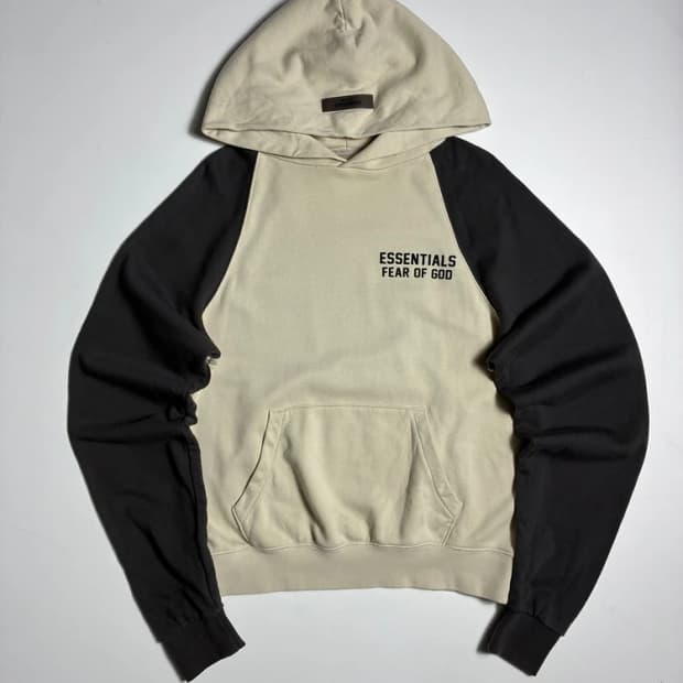 에센셜 피어오브갓 22SS 컬러블록 래글런 후드티 R2946