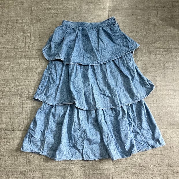 일본빈티지 Brolga 하구미모리걸 달천깔페어리 3단캉캉스커트