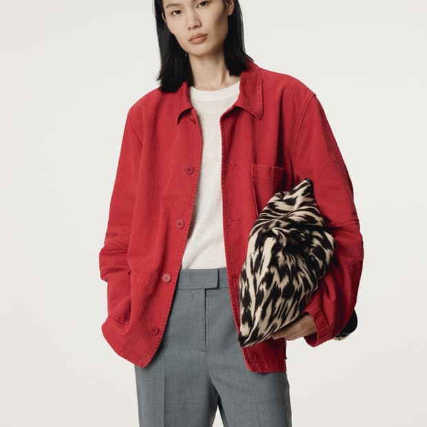 렉토 RECTO 가먼트 다이 워크 자켓 레드