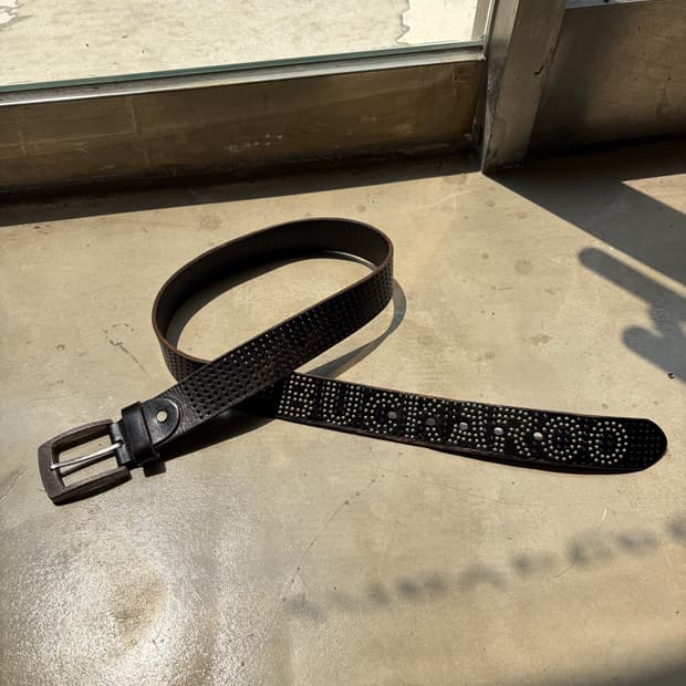 Buckaroo 스터드 로고 레더 벨트