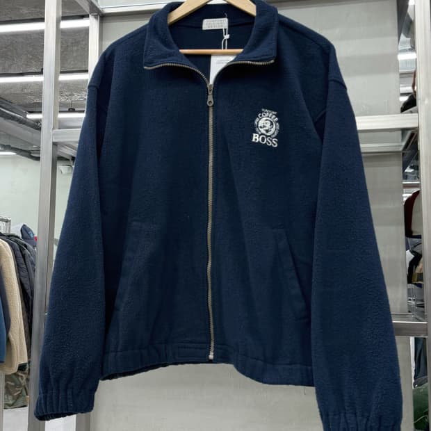 산토리 커피보스 COFFEE BOSS 네이비 플리스 후리스 자켓