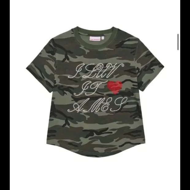 아메스 월드와이드 hotfit crop tee camo 
