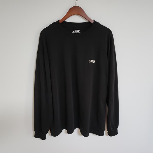 지프 JEEP 롱슬리브 자수 로고 블랙 남자 남성 [2XL]