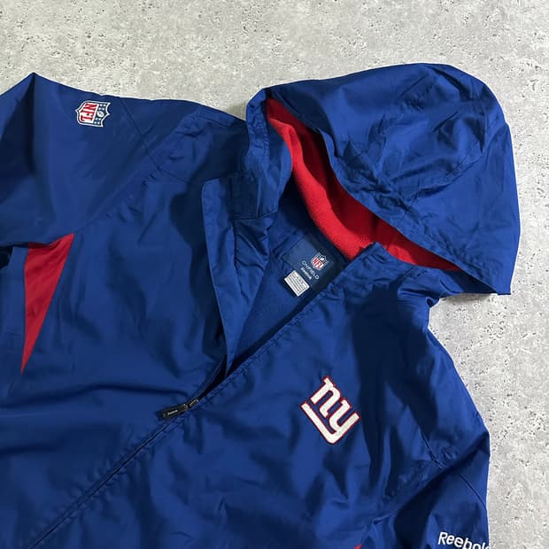 리복 NFL NY 자이언츠 바람막이 후드