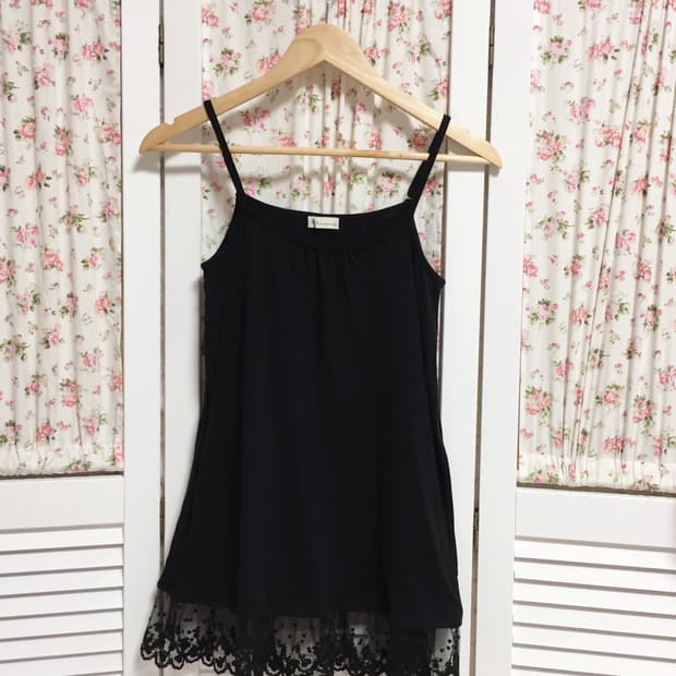 빈티지 얼스뮤직 레이스 슬리브리스