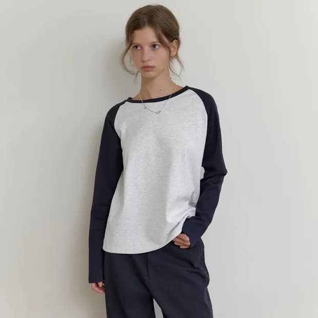 더미튼 Nov raglan t-shirt (melange grey)