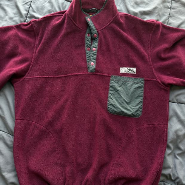 더레스큐 플리스 풀오버 버건디 L