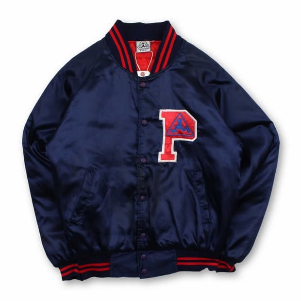 00s PLENTY TOUGH 사틴 바시티 자켓