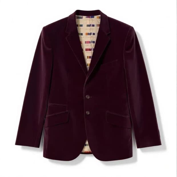 Paul Smith 벨벳 자켓 버건디 38