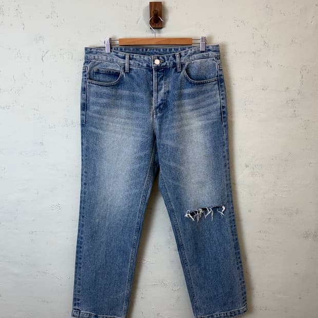 솔리드옴므 디스트레드 데님팬츠