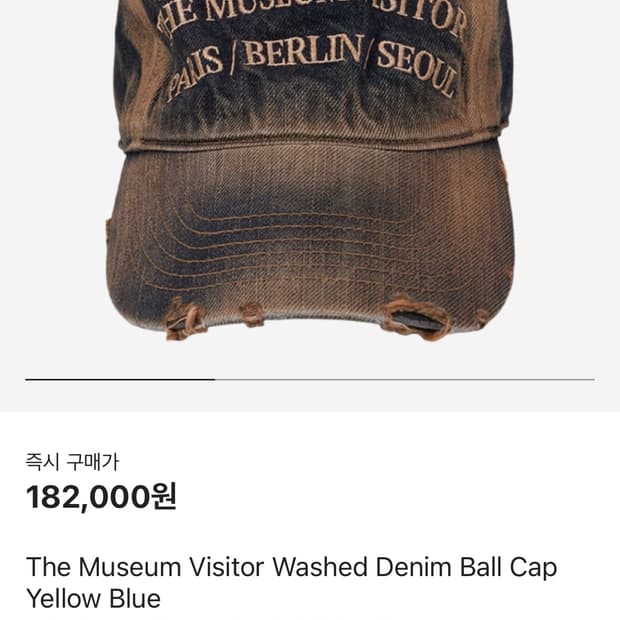 The Museum Visitor Washed Denim Ball Cap