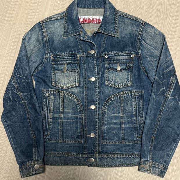 빈티지 워싱 데님 자켓
