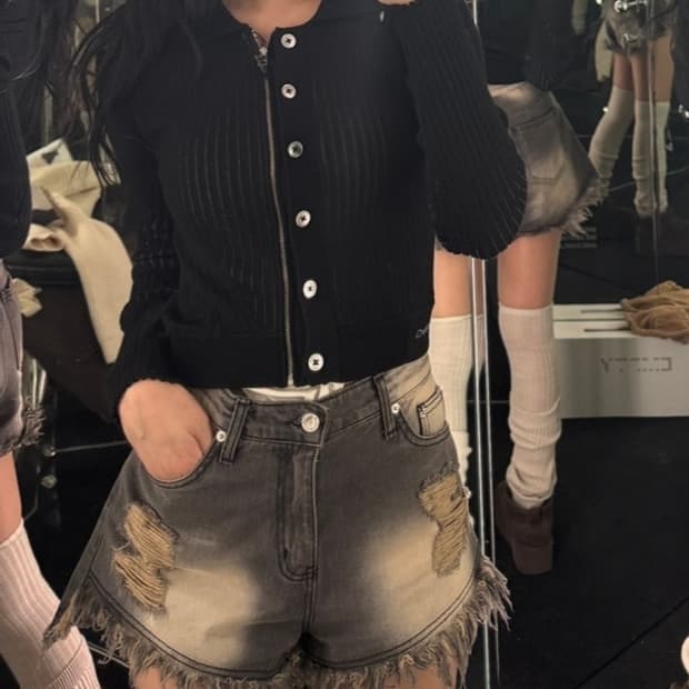 펑첸왕 니트 집업