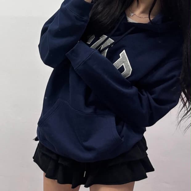 Gap 갭 네이비 폭닥 스웨트셔츠 후드티(L)