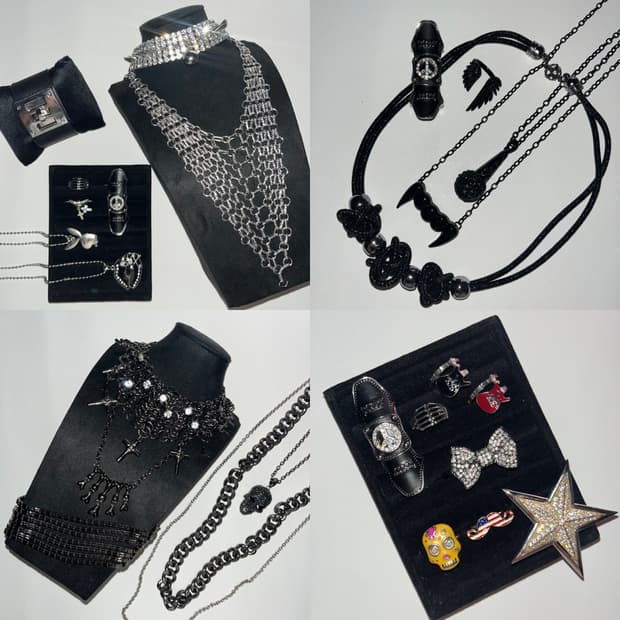 빈티지 악세서리 목걸이 팔찌 반지 펑크 락시크 십자가 해골