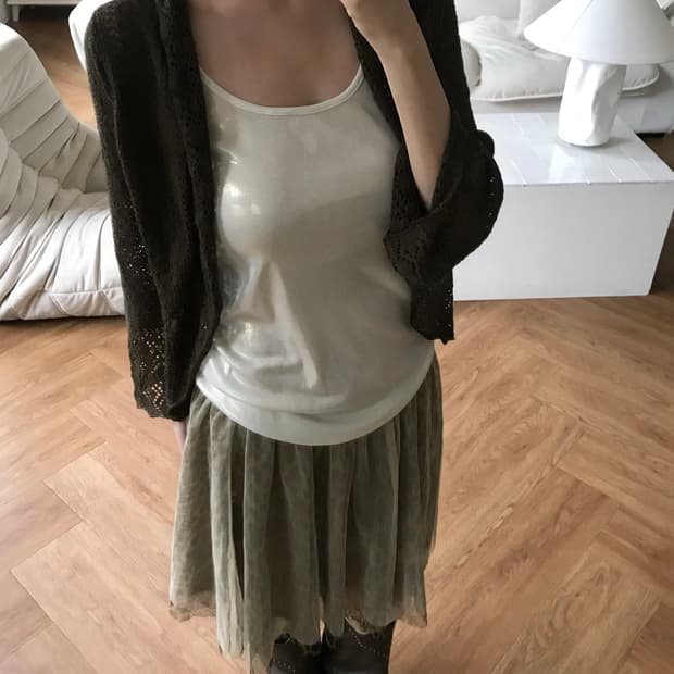 vintage brown net cardigan 