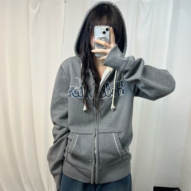 Hollister Grey Hoodie Zip-up