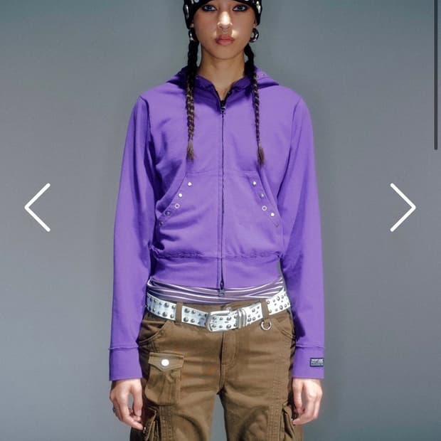 Vacant archive 캐피 스터드 후드집업 퍼플