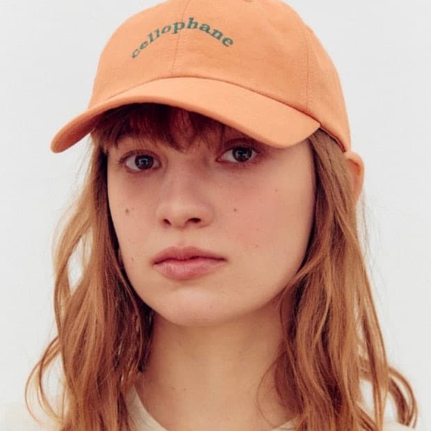 셀로판 볼캡 살구 오렌지