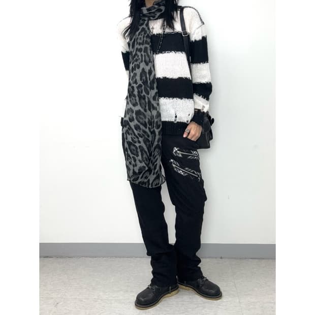 빈티지 펑크룩 락시크 블랙 로우라이즈 팬츠